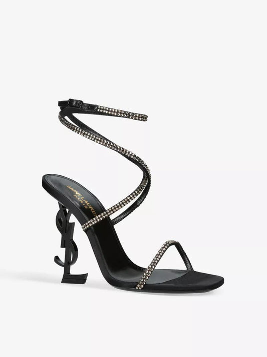 Saint Laurent Opyum Crystal Sandals 100mm