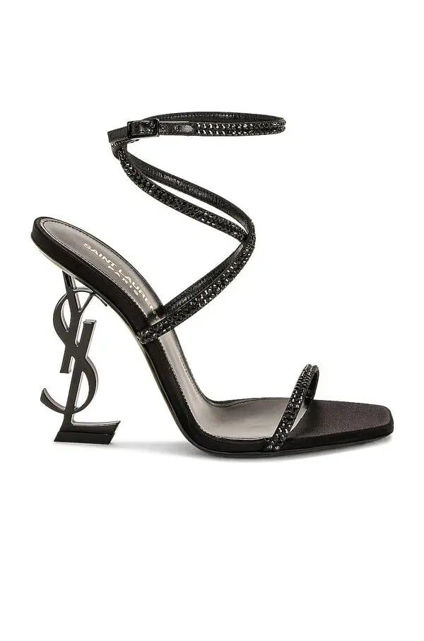 Saint Laurent Opyum Crystal Sandals 100mm