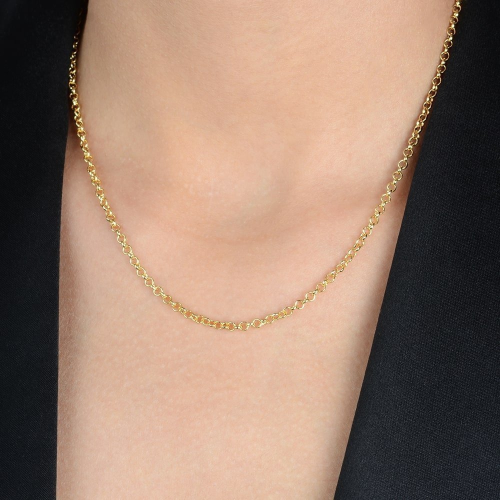 Corrente Lilith Allure Dourada Elo Português / Lilith Allure Gold Portuguese Chain