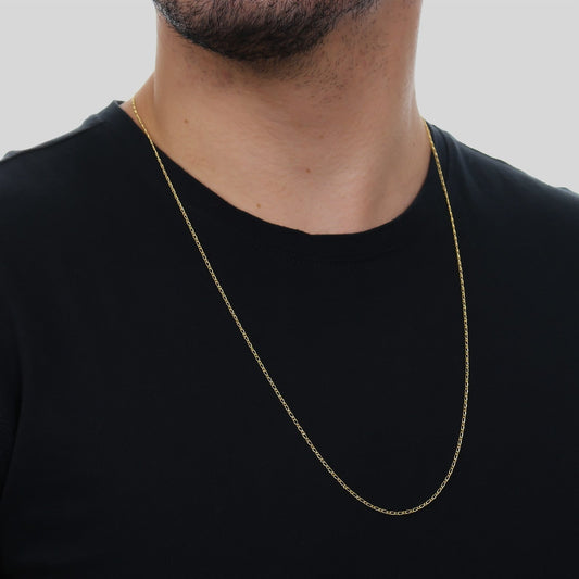 Corrente Lilith Allure Dourada Masculina Elo 1 por 1 / Lilith Allure Men's Gold Chain 1 by 1