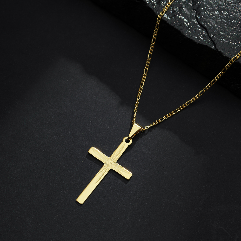 Pingente Lilith Allure Dourado Masculino de Cruz / Pendant Lilith Allure Gold Men's Cross
