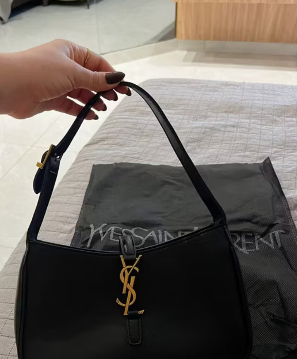 BOLSA LILITH  Le 5 Ã 7 – Cor Preta Y Bag Premium Line – Black YSL