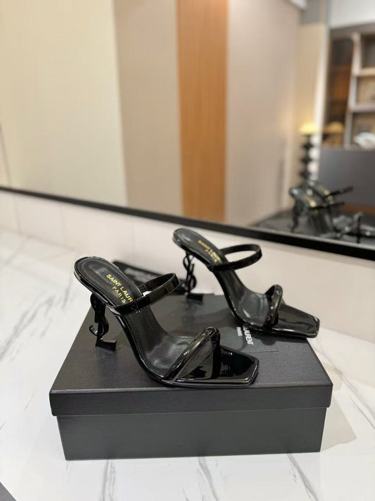 Salto Lilith Opyum Cognac Sandal Black YSL