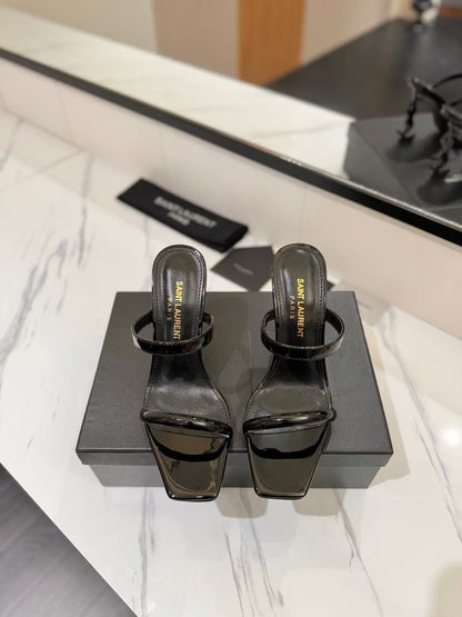 Salto Lilith Opyum Cognac Sandal Black YSL