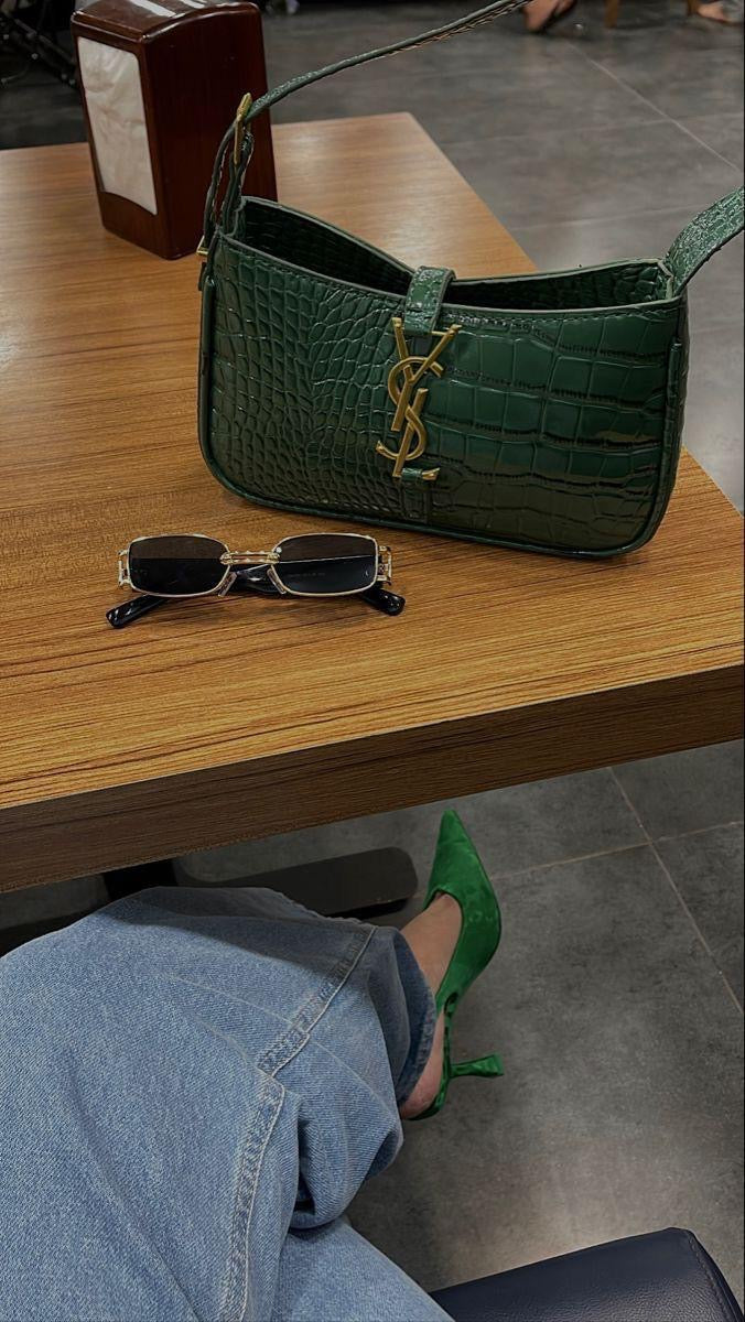 Bolsa Lilith  Le 5 Ã 7  Metalasse Croco YSL