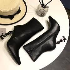Bota Lilith Opyum Booties in Leather YSL