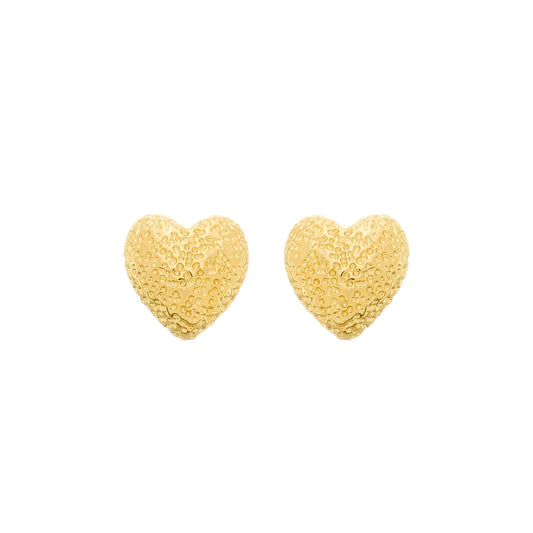 Brinco Lilith Allure Dourado de Coração Irregular / Lilith Allure Gold Irregular Heart Earrings