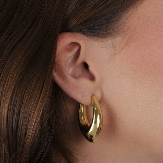 Brinco Lilith Allure Dourado Concha Orgânico / Lilith Allure Gold Organic Shell Earrings