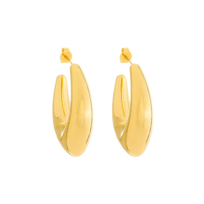 Brinco Lilith Allure Dourado Concha Orgânico / Lilith Allure Gold Organic Shell Earrings