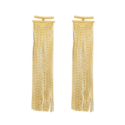 Brinco Lilith Allure Dourado de Franja / Lilith Allure Gold Fringe Earrings