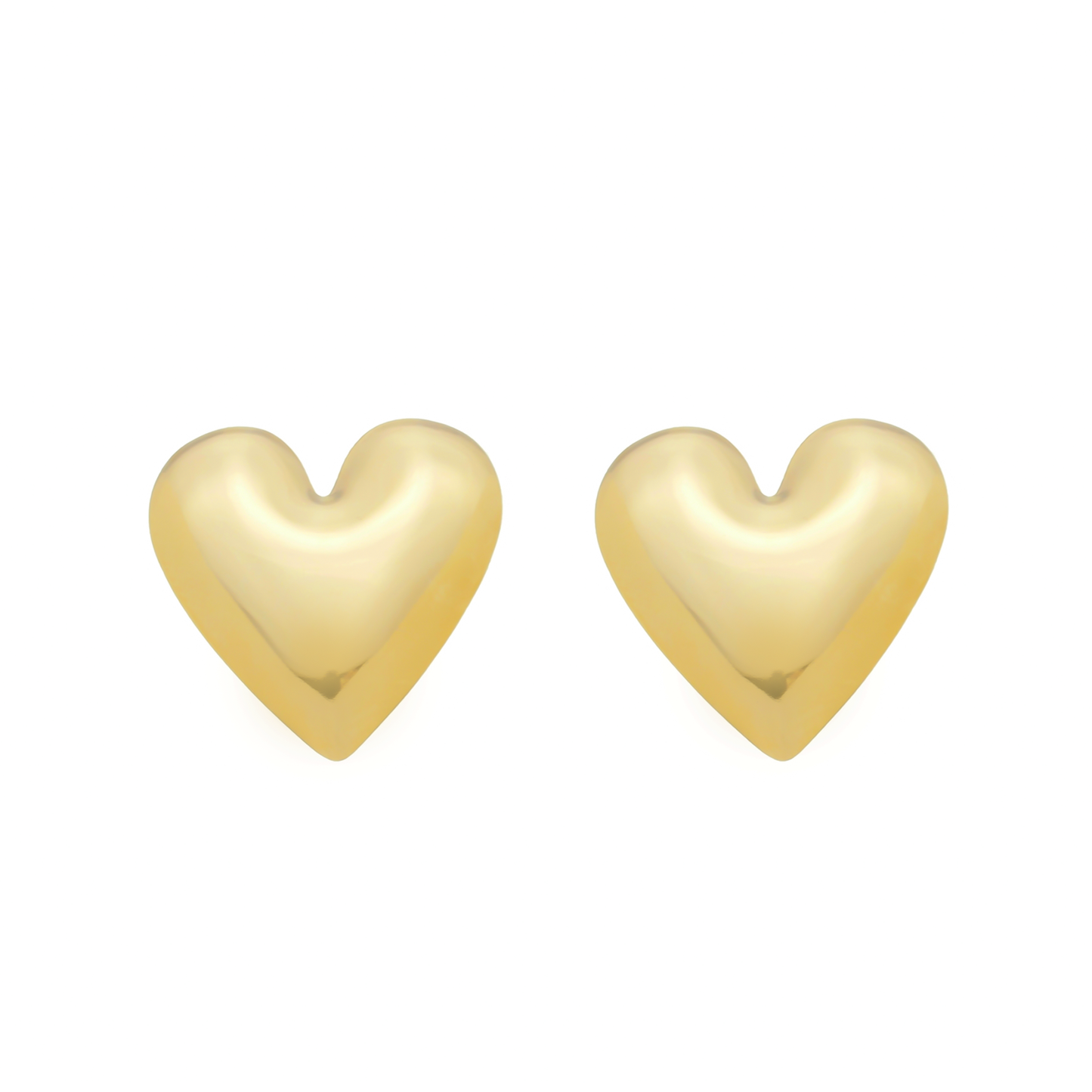 Brinco Lilith Allure Dourado de Coração Liso / Lilith Allure Gold Heart Earrings