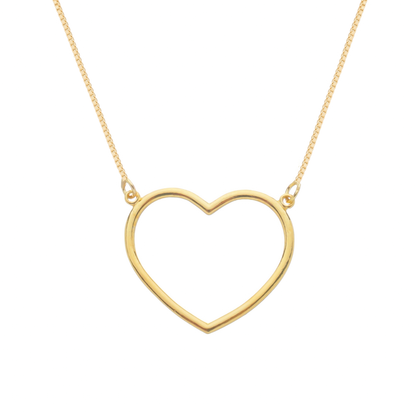 Colar Lilith Allure Dourado de Coração Vazado Arco / Lilith Allure Gold Necklace with Hollow Arch Heart