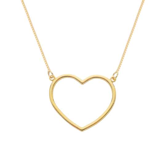 Colar Lilith Allure Dourado de Coração Vazado Arco / Lilith Allure Gold Necklace with Hollow Arch Heart