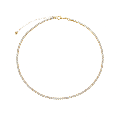 Colar Lilith Allure Dourado Chocker Riviera Pedras Brancas. Colar Lilith Allure Dourado Chocker Riviera Pedras Brancas