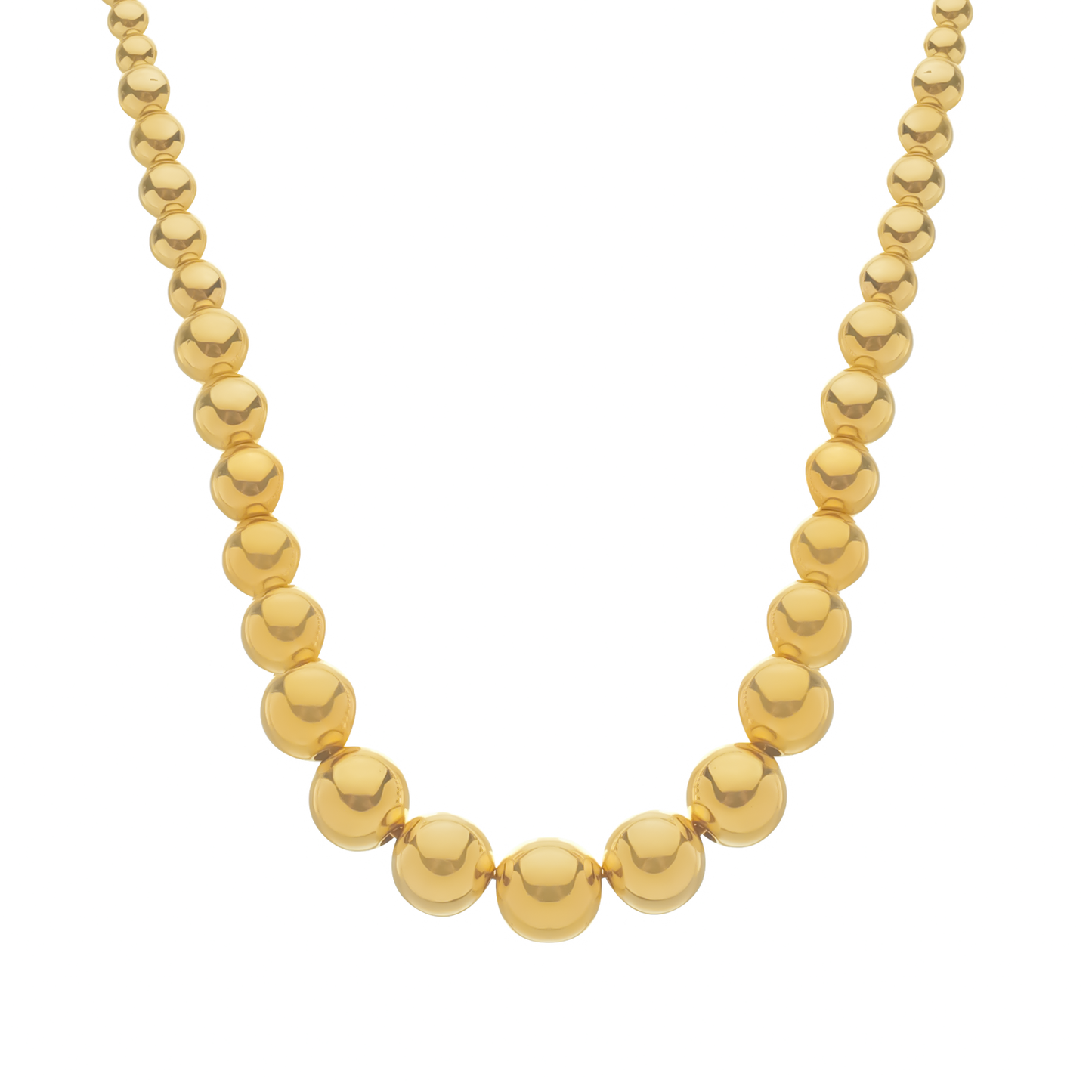 Colar Lilith Allure Dourado de Bolas Crescentes / Lilith Allure Gold Graduated Bead Necklace
