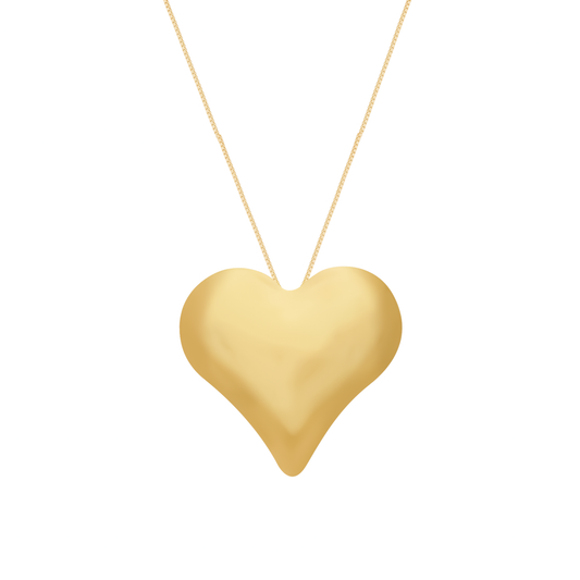 Colar Lilith Allure Dourado de Coração Liso / Lilith Allure Gold Heart Necklace