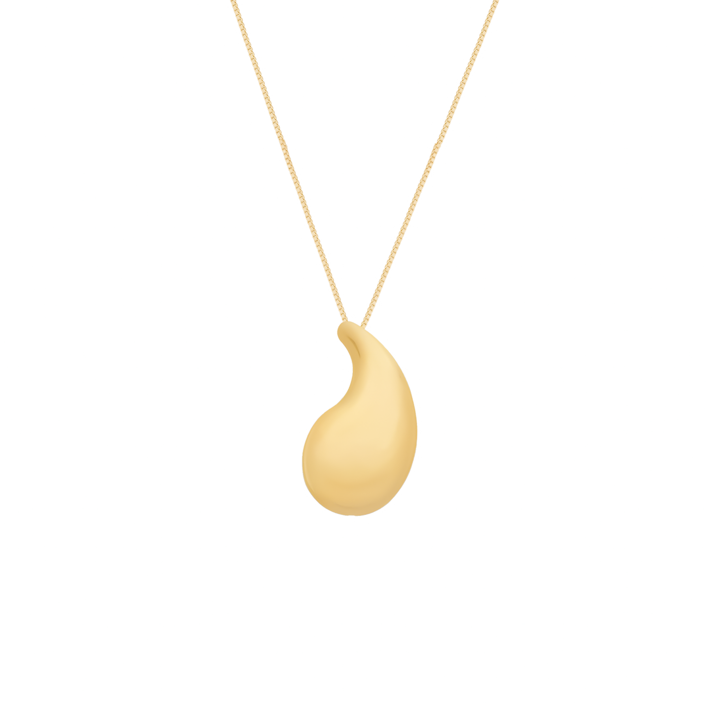 Colar Lilith Allure Dourado de Gota Curvada / Lilith Allure Gold Curved Teardrop Necklace