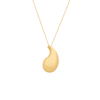 Colar Lilith Allure Dourado de Gota Curvada / Lilith Allure Gold Curved Teardrop Necklace