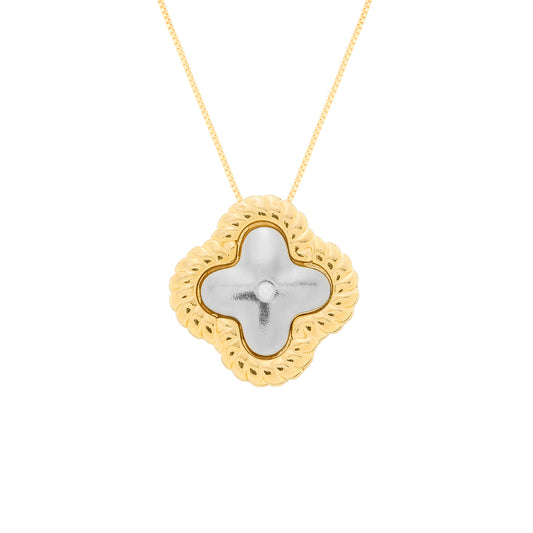 Colar Lilith Allure Dourado e Prateado de Flor. Lilith Allure Gold and Silver Flower Necklace