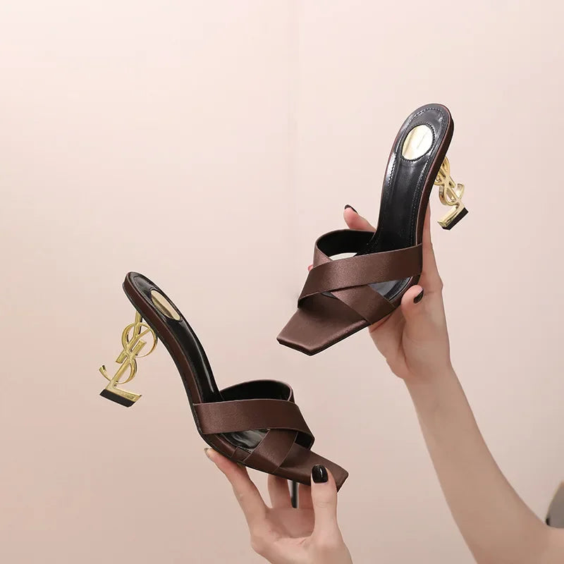 SALTO YVES SAINT LAURENT OPYUM SILMGBACK HEELS