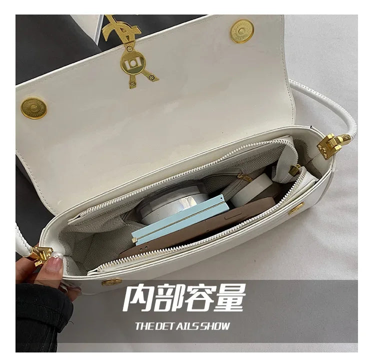 Bolsa pequena quadrada -3 vias alça superior bolsa de ombro crossbody