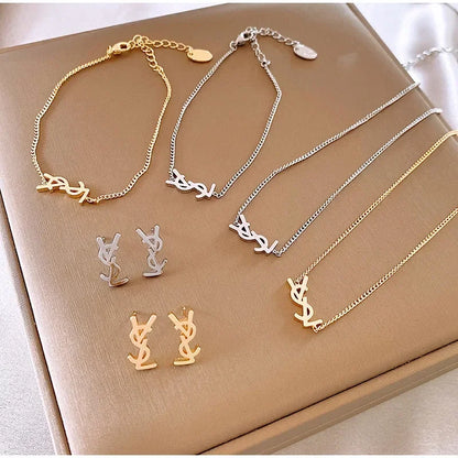 Brincos de carta de aço inoxidável