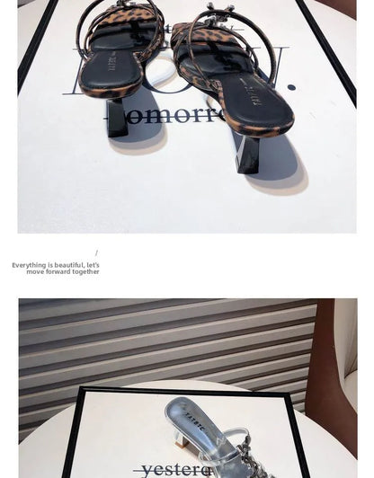 Salto de Couro com Diamantes