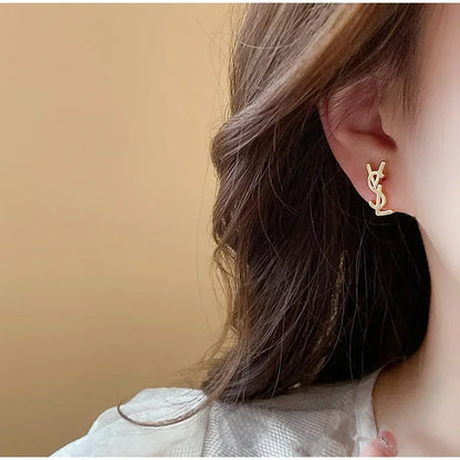 Brincos de carta de aço inoxidável