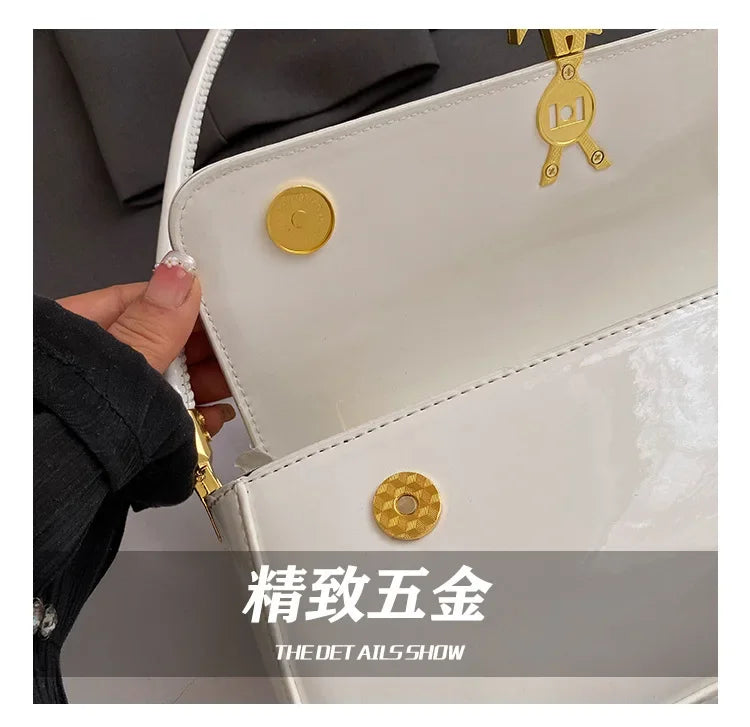 Bolsa pequena quadrada -3 vias alça superior bolsa de ombro crossbody