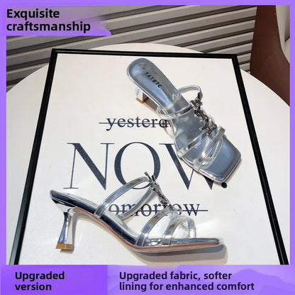 Salto de Couro com Diamantes