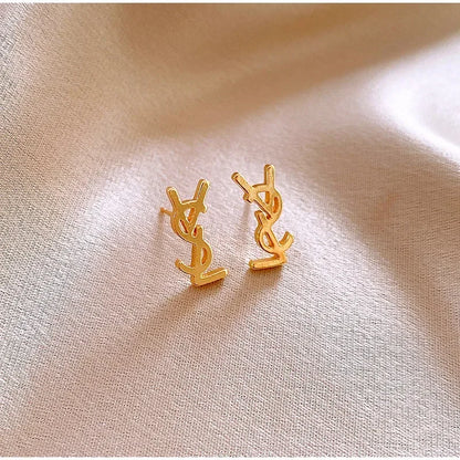 Brincos de carta de aço inoxidável