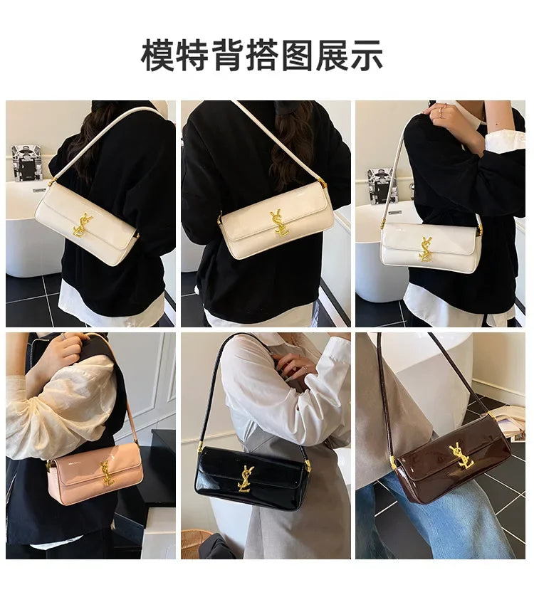 Bolsa pequena quadrada -3 vias alça superior bolsa de ombro crossbody