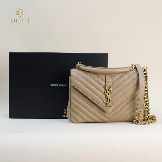 Bolsa Lilith College Beige Matelassé YSL