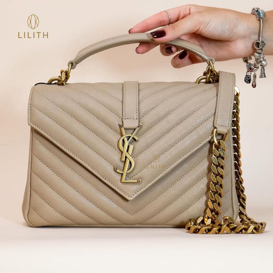 Bolsa Lilith College Beige Matelassé YSL