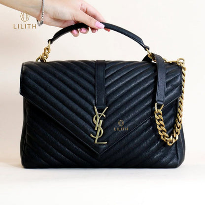 Bolsa Lilith College black Matelassé YSL
