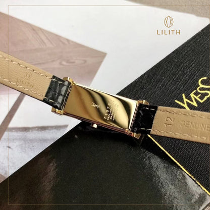 Relógio Lilith Rectangle Noir & Or YSL