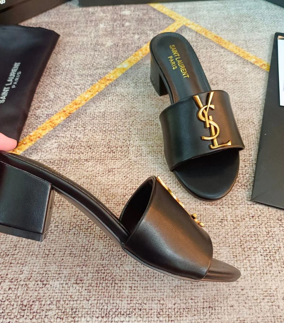 Salto Lilith Tribute Noir Mule Black YSL