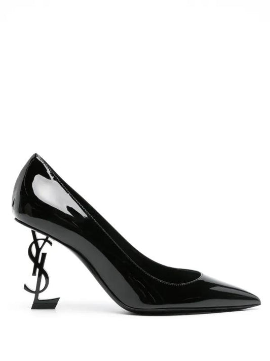 Saint Laurent Scarpin Opyum com logo Cassandre e salto 110mm