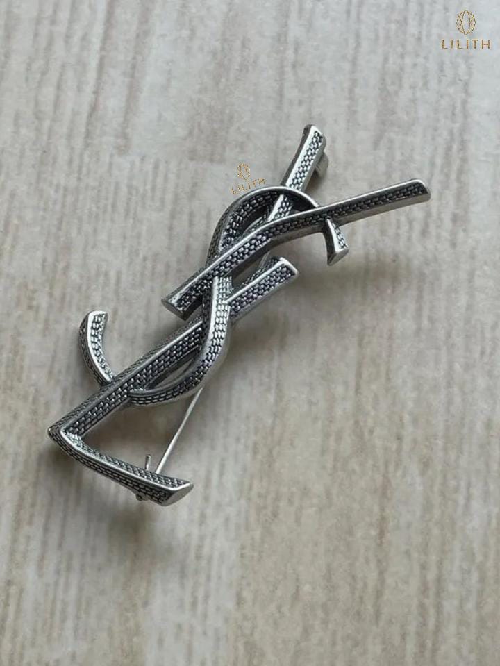 Laurent Vintage Silver-Tone Brooch