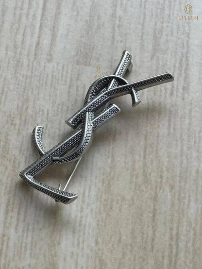Laurent Vintage Silver-Tone Brooch