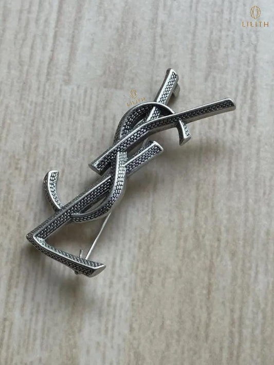 Laurent Vintage Silver-Tone Brooch
