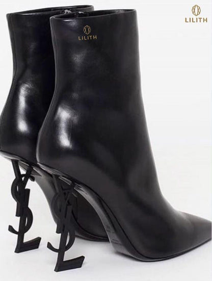 Bota de Cano Curto Opyum em Couro YSL