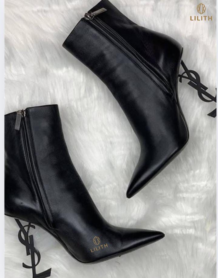 Bota de Cano Curto Opyum em Couro YSL