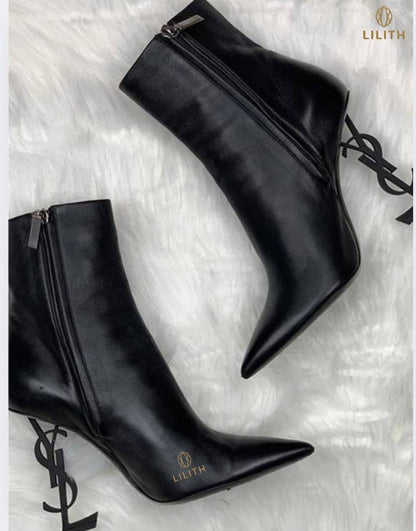 Bota de Cano Curto Opyum em Couro YSL