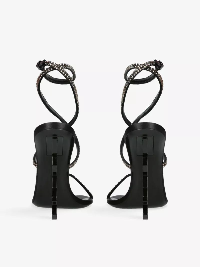 Saint Laurent Opyum Crystal Sandals 100mm