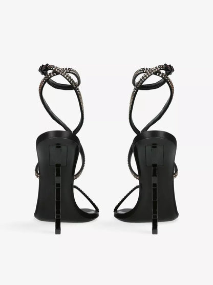 Saint Laurent Opyum Crystal Sandals 100mm