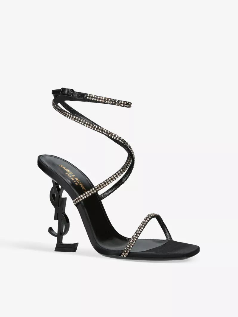 Saint Laurent Opyum Crystal Sandals 100mm