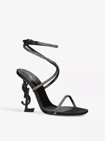 Saint Laurent Opyum Crystal Sandals 100mm