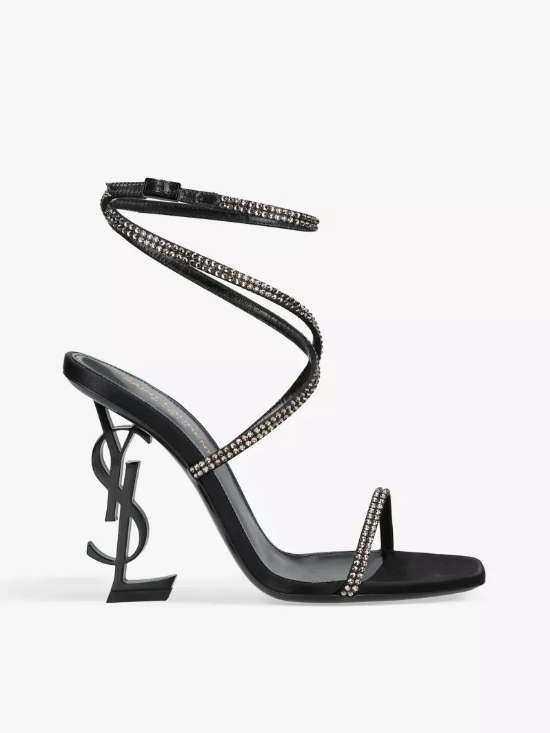 Saint Laurent Opyum Crystal Sandals 100mm