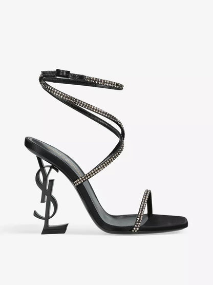 Saint Laurent Opyum Crystal Sandals 100mm